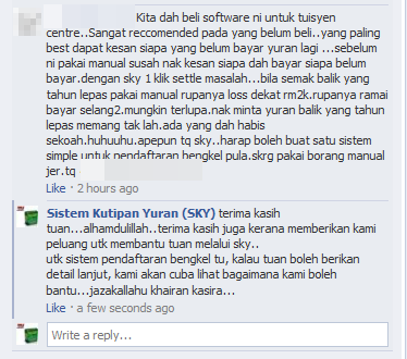 Testimoni pelanggan SKY Online